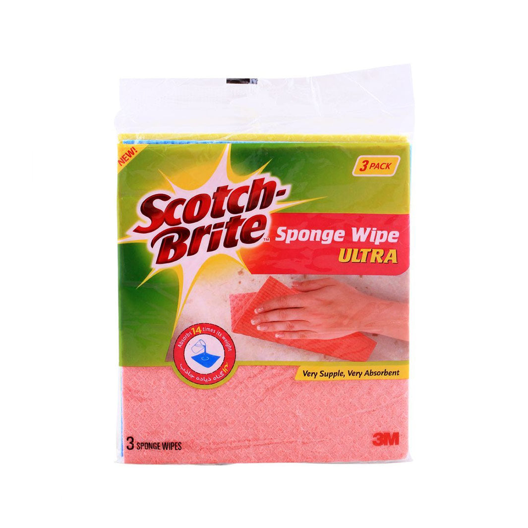 Scotch Brite Sponge Cloth Wipe Ultra 3-In-1