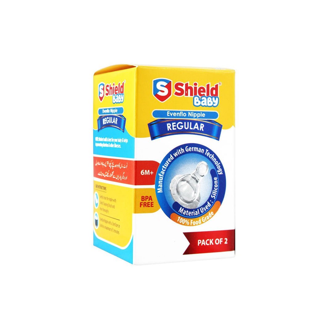 Shield Evenflo Silicone Nipple, 2 - Pack, Regular, 6M+ - Lahore Basket